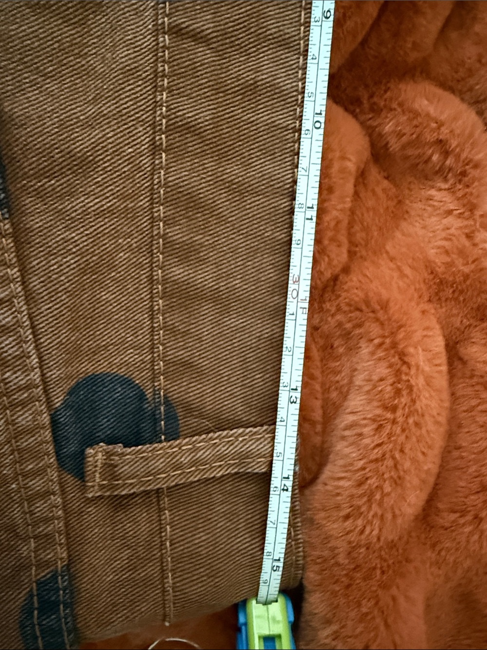 High-Rise Wide-Leg Polka Dot Jeans in Brown - Picture 7 of 8